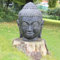 Oriental Galerie Buddha Kopf Groß Garten Steinfigur Deko Figur Skulptur Lavasand Stein Head Bali ca 70 cm