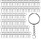 KYYLZ 120 Pezzi Portachiavi Anelli 25mm con Catena in Metallo 3cm con Anellini Aperti,Portachiavi Anello per Porta Chiavi Mestieri Lavori di Bricolage Key Chains Argento