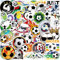 cobee Fußball Aufkleber, Fußball Sport Aufkleber wasserdicht Vinyl ästhetisch modisch Aufkleber Wasserflasche Fußball Geschenk für Laptop Gepäck Tagebuch Stoßstange (100 Stück)