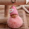 Anhänger Baby Ketten Taschen PomPom Schlüssel Cute Puppe Schlüssel Charme schlafende Schlüsselanhänger Je Schlüsselanhänger (Pink, One Size)