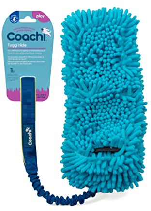 Coachi Tuggi Hide, perfekt für interaktives Spiel, robust & angenehm, dehnbarer Bungee-Griff, Belohnungstraining, Rückruftraining, Unterbinden von Beißen & Kauen, ideal für Agility. Für Hunde & Welpen
