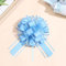 Chexin 6 Stück Große Geschenk Schleife mit Geschenkband, Ziehschleife ø 18cm, Geschenkschleife zum Basteln und Verpacken, Dekoschleifen für Hochzeit,Geburtstag & Weihnachten (Blau)