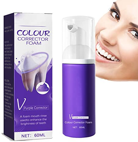 Zahnpasta zum Aufhellen der Zähne,Zahncreme für Schmerzempfindliche Zähne, lila Zahnpasta Farbkorrektur,Lila Zahnpasta Weisse Zähne,Zahnfleckenentfernung,Deep Stain Removal Kaffee,Rauchen,Gelbe ZäHne