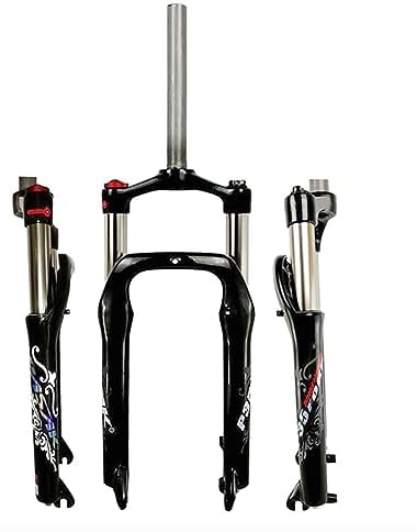 HIMALO 20 Pollici Forcella Ammortizzata per Bici Pneumatico da 4,0 Forchetta Grassa Corsa 100mm 1-1/8 Dritto Forchetta Dell'olio Freno A Disco QR9*135mm Blocco Manuale