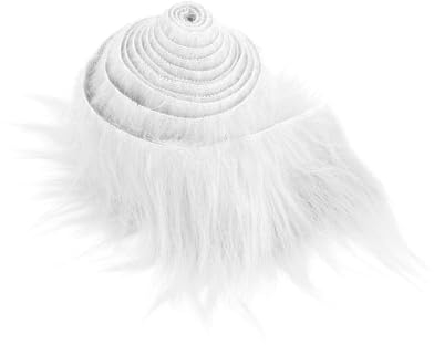 Plüsch Kunstfellstoff Vorgeschnittene Streifen 10,2 x 254 cm Fellimitat Kunstfell Meterware Fell Stoff Flauschiges Plüsch Bastelfell für Zwergenbart Weihnachtsmannhaar Cosplay DIY Basteldekoration