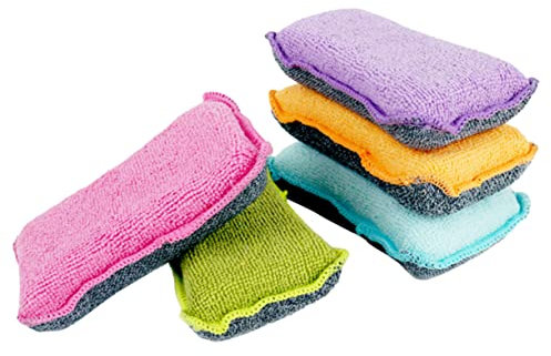Amosfun 5 Piezas Almohadillas de Esponja de Limpieza Almohadillas para Lavar Platos Pronto Esponja Multiusos Limpieza baño esponjas de Limpieza de Cocina esponjas para Lavar Platos Limpio