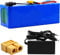 24V E-Bike Battery 8Ah 10Ah 12AH 15AH 20AH High Power Lithium Battery Pack for 1000W-2800W Motorcycle, Waterproof Lithium Battery Pack with Charger and BMS 24V 12AH,XT60 Plug