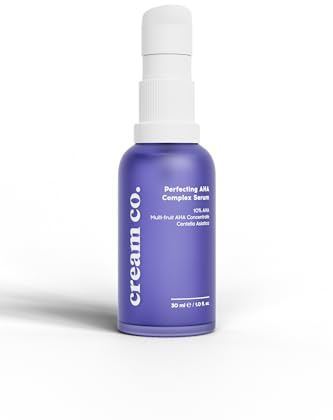 cream co. AHA Complex Fruchtsäure Serum mit 10% Glycolic Acid, Centella & Aloe Vera 30 ml, Vegan Mitesserentferner Porenreiniger Serum, Anti Pickel Gesichtsserum, Pore Minimizer, Alle Hauttypen