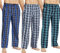 JupiterSecret Bas de Pyjama Homme en Coton, Pantalon Long à Carreaux avec Poches et Boutons, Décontracté pour La Maison, Paquet de 3, M