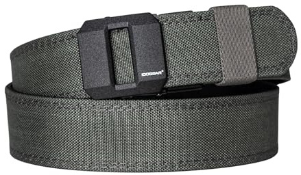 IDOGEAR Cinturón de Pistola Táctica Cinturones Rígidos de Alta Resistencia EDC de 1,5 Cinturón de Trinquete de Arnés de Utilidad de Nailon de 38 mm Reforzado para Transporte Oculto
