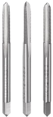 QUARKZMAN Set Maschi Mano Metrici 3pz, Maschi Conici/Tappo/Filettatura Inferiore M4 x 0,7, Kit Utensili per Maschiatura per Filettatura Manuale Acciaio Rapido