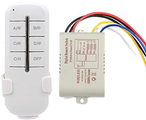 Schnurloser Steuerschalter, 1-Wege-EIN oder AUS AC180-240 V 1000 W RF-Fernbedienungslampen-Lichtschalter, Zur Fernsteuerung von LED-Lampen, mit Schneller und (MR703 Dreiwegelast
