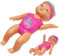 Grtheenumb Swimming Doll, Waterproof Swimmer Doll 3.5x5.9 Inch Posable Swimming Baby Doll lastic Bath Baby Doll for Pool/Bathroom Play
