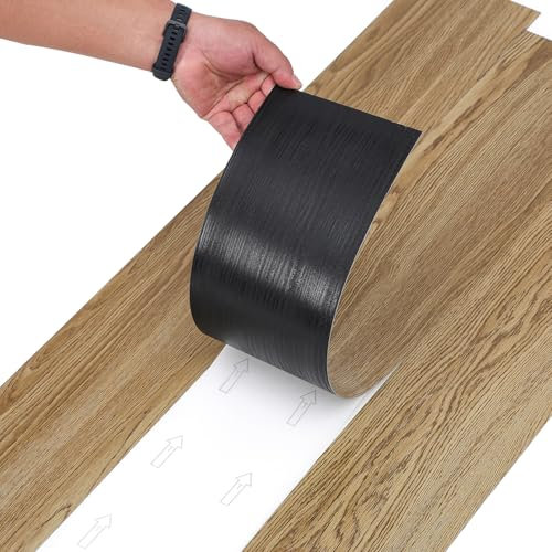 DARDVORLAG PVC Bodenfliesen Selbstklebend – 36 Stück,5,01 m², Wasserfest & Rutschfest – Vinyl Bodenaufkleber für Wohnzimmer & Schlafzimmer (Hellbraun, 91,4 x 15,2 x 0,1 cm)
