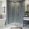Aquariss 1000x1000x1900mm Square Shower Enclosure Sliding Doors Corner Entry Bathroom Enclosure Cubicle Chrome with White Shower Tray & Free Waste