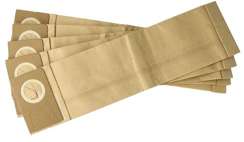vhbw 5x Staubbeutel kompatibel mit Nilfisk Advance 12 XP, GU 350, GU 450 Staubsauger - Pappe/Filterpapier, 38,5cm x 10cm braun