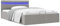 KTHLBRH Bettgestell Familienbett Doppelbett Schlafzimmer möbel Bett mit Bettkasten Hydraulisch LED Hellgrau Stoff 120x200 cm