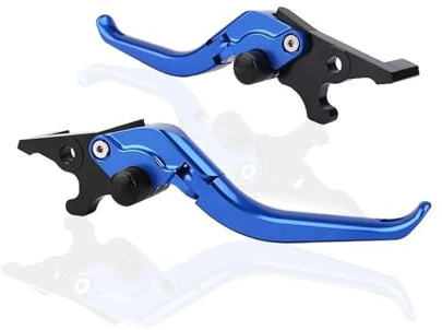 FSMAQNHG Manetas Moto para Xmax 300 2023-2024 Juego De Palancas De Embrague De Freno CNC Plegables(Azul)