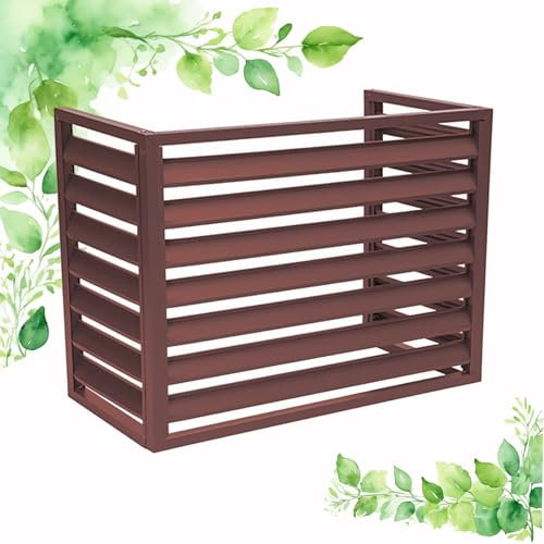 Dnowegas cubre aire acondicionado aluminio L110*W60*H80(2~3P) cubierta de aire acondicionado de aluminio para exteriores pantalla decorativa aire acondicionado proteger bombas de calor