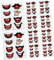 DOITOOL Mundaufkleber Basteln 10 Blätter Cartoon-aufkleber Selbstklebende Lippenaufkleber Für Halloween Scrapbooking