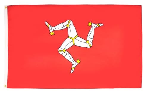 AZ FLAG 2 Stück Flagge Isle de Man – 150 x 90 cm – Flagge Mannis, 100% Polyester mit integrierten Metallösen