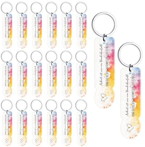 Hestya Abschiedsgeschenk für Kollegin Kollegen Geschenk Danke Einkaufswagenchip Acryl Jobwechsel Einkaufschip Schlüsselanhänger Hochzeit Gastgeschenk Danke Geschenk