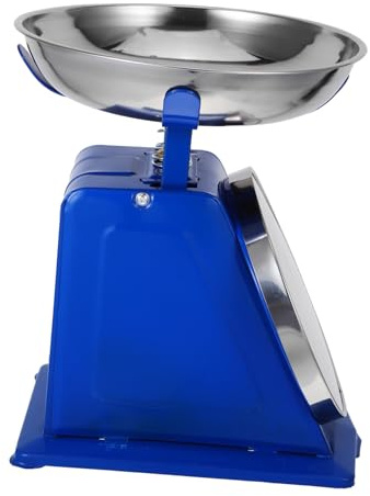 TOPBATHY Balance Cuisine Mécanique Analogique 10 Kg, Bol Amovible En Acier Inoxydable, Sans Pile, Pour Cuisson Pâtisserie Et Viande, Vintage Multifonctionnelle, Plateau Détachable