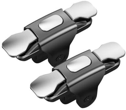 Wadakada Gâchette de Mobile Trigger Sensitive Phone Game Trigger Mobile Game Trigger L1 R1 Touches D'Objectif Contrôleur de Sensible pour Téléphone Gâchette de pour Téléphone Gaming 4 Doig