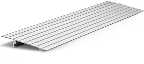 VEVOR Door Threshold Ramp 1‘’ Rise Aluminum Alloy Threshold Ramp Rated 800 lbs Load Capacity, Handicap Ramps for Home Steps for Wheelchair, Scooters, Power Chairs, Walkers, Bicycle, Tricycle