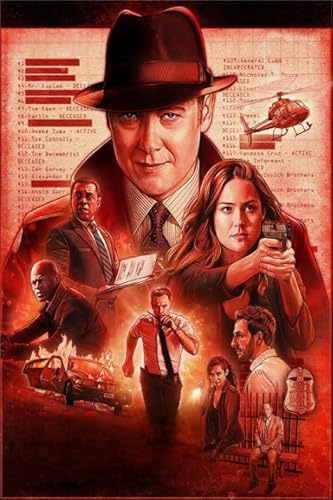 Puzzle 1000 Actionfilme, Blacklists, Poster für Erwachsene, Lernspielzeug, Puzzles 52x38cm