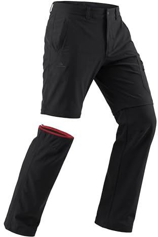 Pioneer Camp Herren Zip-Off-Hose Abnehmbare Trekkinghose, Wasserabweisend Strapazierfähige Atmungsaktive Outdoor- & Arbeitshose, Schnell Trockend Sommer Wanderhose mit 4 Taschen
