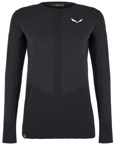 Salewa Zebru Med Warm Amr W L/S Tee, L, Onyx