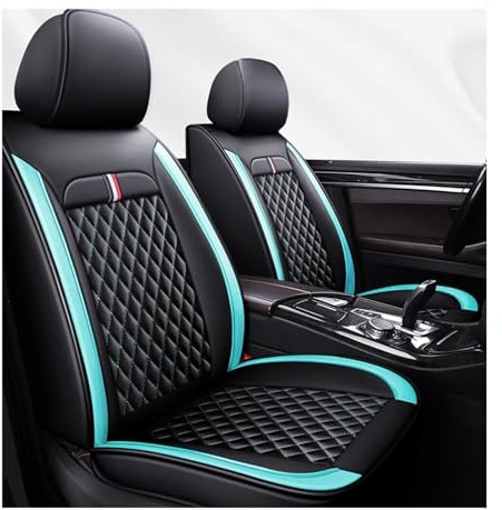 ZHISHIGUO Full Set Auto Sitzbezüge für Ford Focus (MK4) 2018-2025, Wasserdichter Leder-Autositzbezug, Seasons Protectors VerschleißFest, 5-Sitzer Autositzbezug(Green)