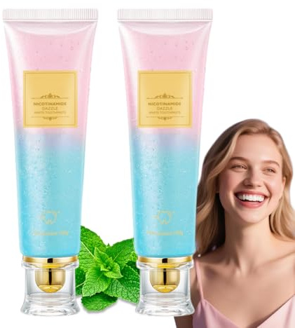 2PCS Whitening Toothpaste, Niacinamide Teeth Whitening Toothpaste for Stain Removal, Deep Cleaning & Enamel Care, Daily Complete Care for Bright Teeth Fresh Breath