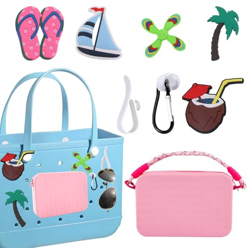 panemy Bolsas de Playa y Accesorios, Bolsa Piscina Goma | 17,8 x 11,8 x 3,3cm Accesorios Bolsa de Goma, Accesorios Bolso Bogg, Monedero, Bolsa para Móvil, Rosa