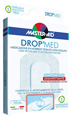 Sensitive und luftdurchlässige Pflaster, hautfreundlicher Wundverband, DROP® MED (8cm x 10cm) MASTER AID - 5 Stück