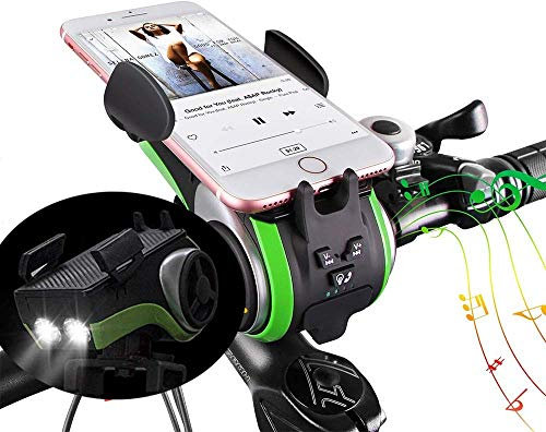UPPEL Bluetooth Lautsprecher Tragbare Lautsprecher Outdoor Lautsprecher V4.0 +4400mAh Leistung Bank +Lichterkette+Glocke+Handyhalter+Freisprechen für Anrufe Support-TF-Karte für Musik Spielen 10 in 1