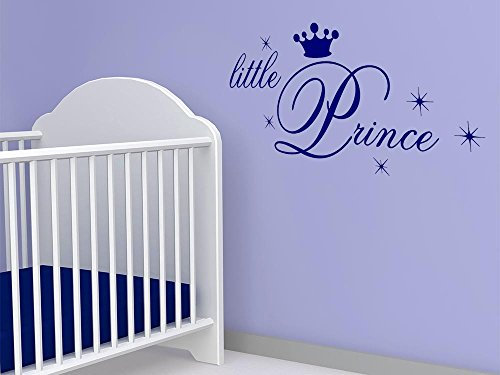 GRAZDesign Wandtattoo kleiner Prinz, little Prince mit Krone für Jungen, Kinderzimmer Aufkleber - 62x30cm / 010 weiss