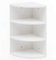 Wohnling Eckregal Weiß 30x60x30 cm Wandregal Eck Hängeregal, Holzregal, Wandboard Freischwebend, Design Dekoregal Schwebend Modern