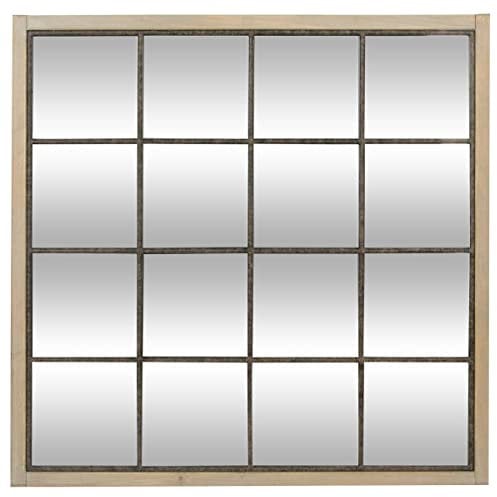 Atmosphera - Espejo 'Noé' - Metal y Madera 90 x 90 cm