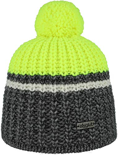 Eisglut Unisex Kinder Neon Kids Mütze, neongelb, S 55-56cm EU