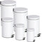 TIENDA EURASIA® Cubo de Basura con Pedal, Acero Inoxidable, Acabado Blanco Brillo. Disponible en Varios tamaños. Ideal para Cocina, Baño, Salón. (5L)