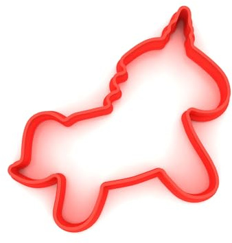Custom Cutters Unicorn Shape Cookie Cutter | Large Plastic Cutter for Baking, Fondant, Clay, Pastry, Icing, Jewellery (10CM)