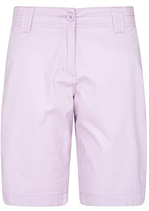 Mountain Warehouse Coast Stretch Womens Shorts - Lightweight 4 Way Stretch Short Pants, Easy Care Ladies Trousers - for Travelling & Outdoors Lilac Women's Size 6