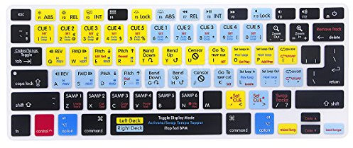 WYGCH Serato Scratch Live Shortcuts Hot Keys Silicone Keyboard Cover Skin for MacBook Pro 13 15 17 (with or w/Out Retina Display) for iMac and Air 13,USA and European Version