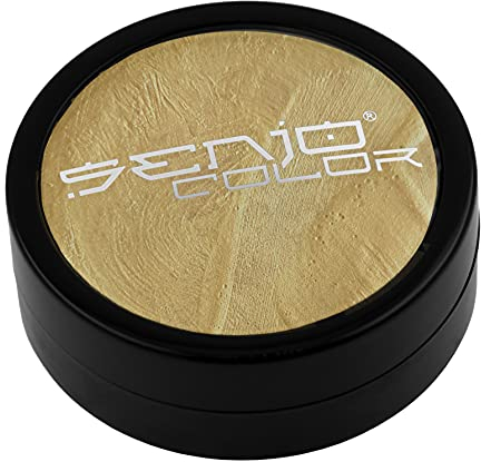 Bodypainting Farben 25ml - Senjo Color Pro - Face Painting Farbe, Kinderschminke mit Vitamin E und Kamille, für Profi, Halloween, Cosplay, Karneval, Kindergarten - Made in Germany (Gold Metallic)