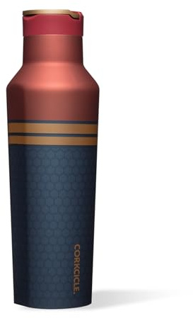 Corkcicle Sport Canteen – Wasserflasche und Thermos – Edelstahl, tropffrei, dreifach isoliert, 20 Unzen, Marvel – Captain Marvel