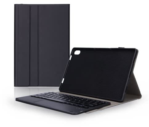 Fdit Kabellose Tastatur, Multifunktions-Tablet-Hülle mit Abnehmbarer Tastatur, Tablet-Tastatur mit Kunstlederhülle Passend für Pad Tab P11 J606F Tablet(Schwarz)