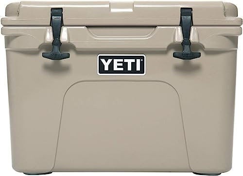 YETI Tundra 35 Cool Box, Insulated Hard Cooler, Tan