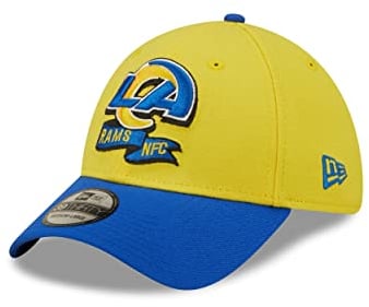 New Era NFL LOS Angeles RAMS Official 2022 Sideline Secondary 39THIRTY Stretch Fit Cap, Größe :M/L